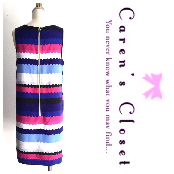 NWOT Kenzie Graphic Stripe Shift Dress - Picture 4 of 6